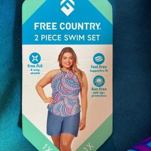 Free country swimming wear Women size 1X